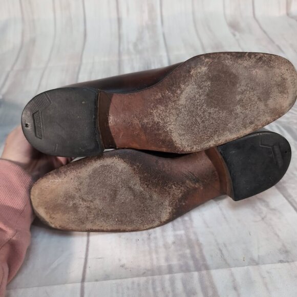 Barker Leather Derby Shoes Men’s 10.5 Brown Made in England Dress Oxfords - Picture 10 of 11